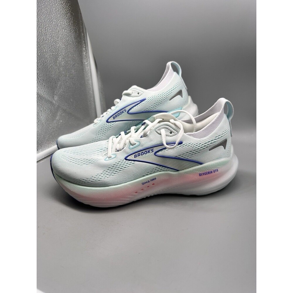 Brooks Glycerin 22 Women's Running Shoes White Limpet Shell Amparo Blue 9 Med
